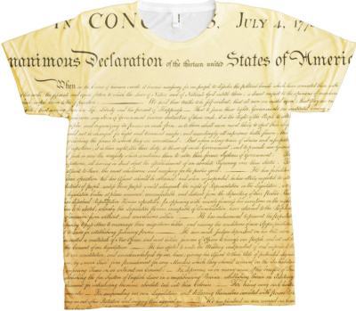 declaration of independence shirt