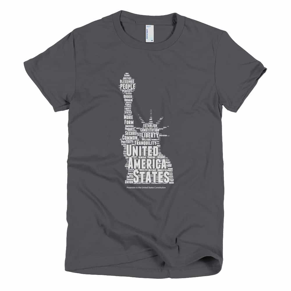 Lady Liberty T-shirt - Asphalt